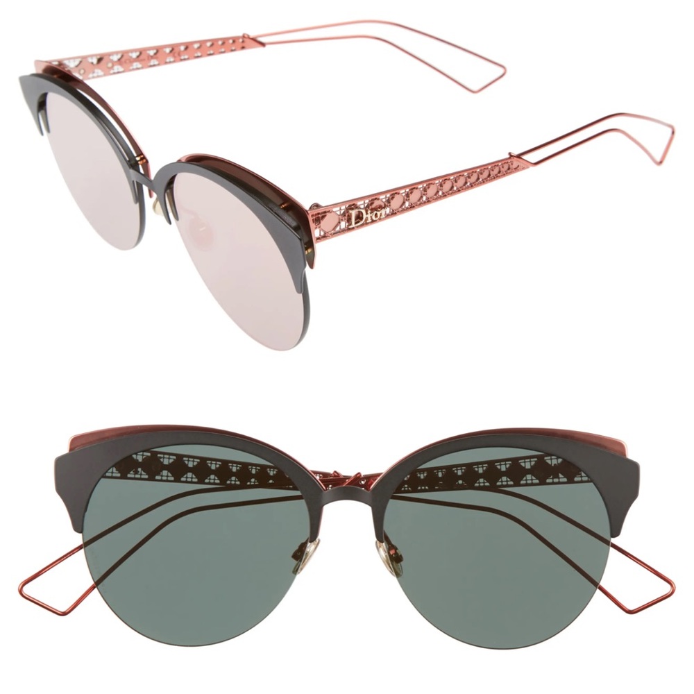Christian Dior Clubs 55mm Chic Sunglasses New Matte Black / Clear
